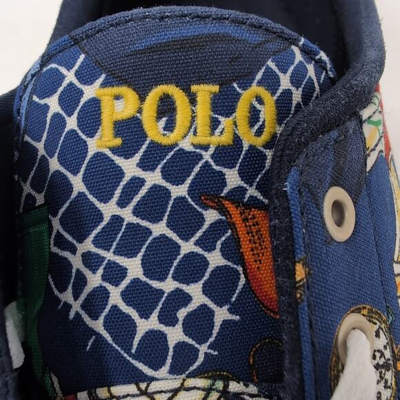 POLO RALPH LAUREN Faxon X Pony Sneaker Shoes Mens 14 Volleyball Print NEW NWOB - Picture 10 of 10